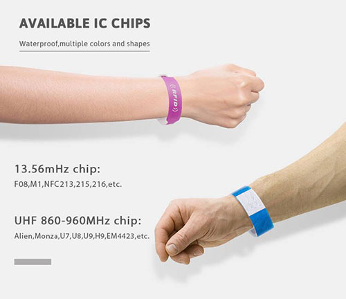 Bir marta ishlatiladigan RFID qog'oz bilaguzuk chipi